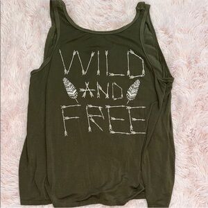 Boutique Wild and Free Graphic Tank Top
